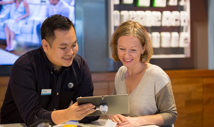 Man talking to Customer